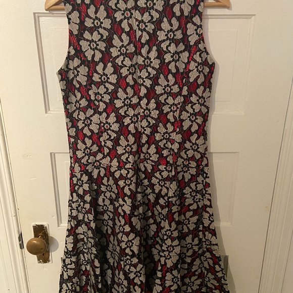 Pink and black size 6 Anne Klein fit & flare dress - Picture 3 of 4